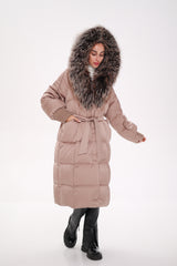 Rei Silver Fox Fully Lined Hood Down Coat in Blush Alaska® Outerwear Company