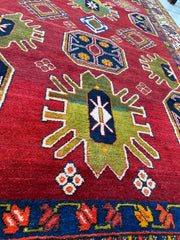 Hand-Knotted Persian Meshgin Wool Rug – 5’ x 11’ – Vintage Tribal Masterpiece Rugistan