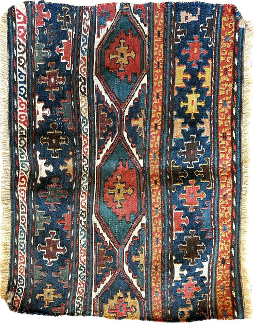 1900’s Antique Tribal Shahsavan Caucasian Cradleface - 18" X 16" Rugistan