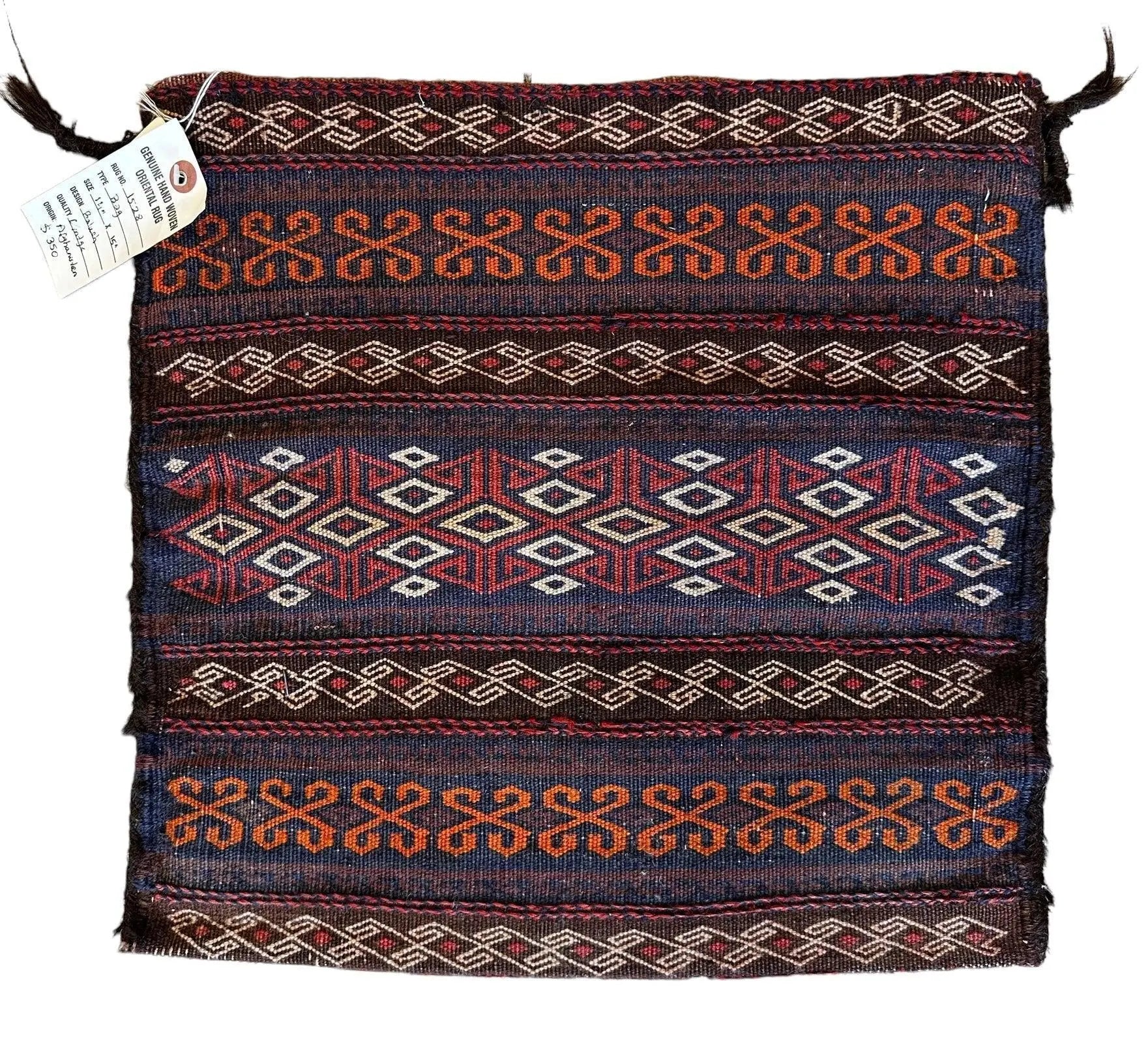 1900s Antique Persian Qashqayi Bag Face - 16" X 17" Rugistan