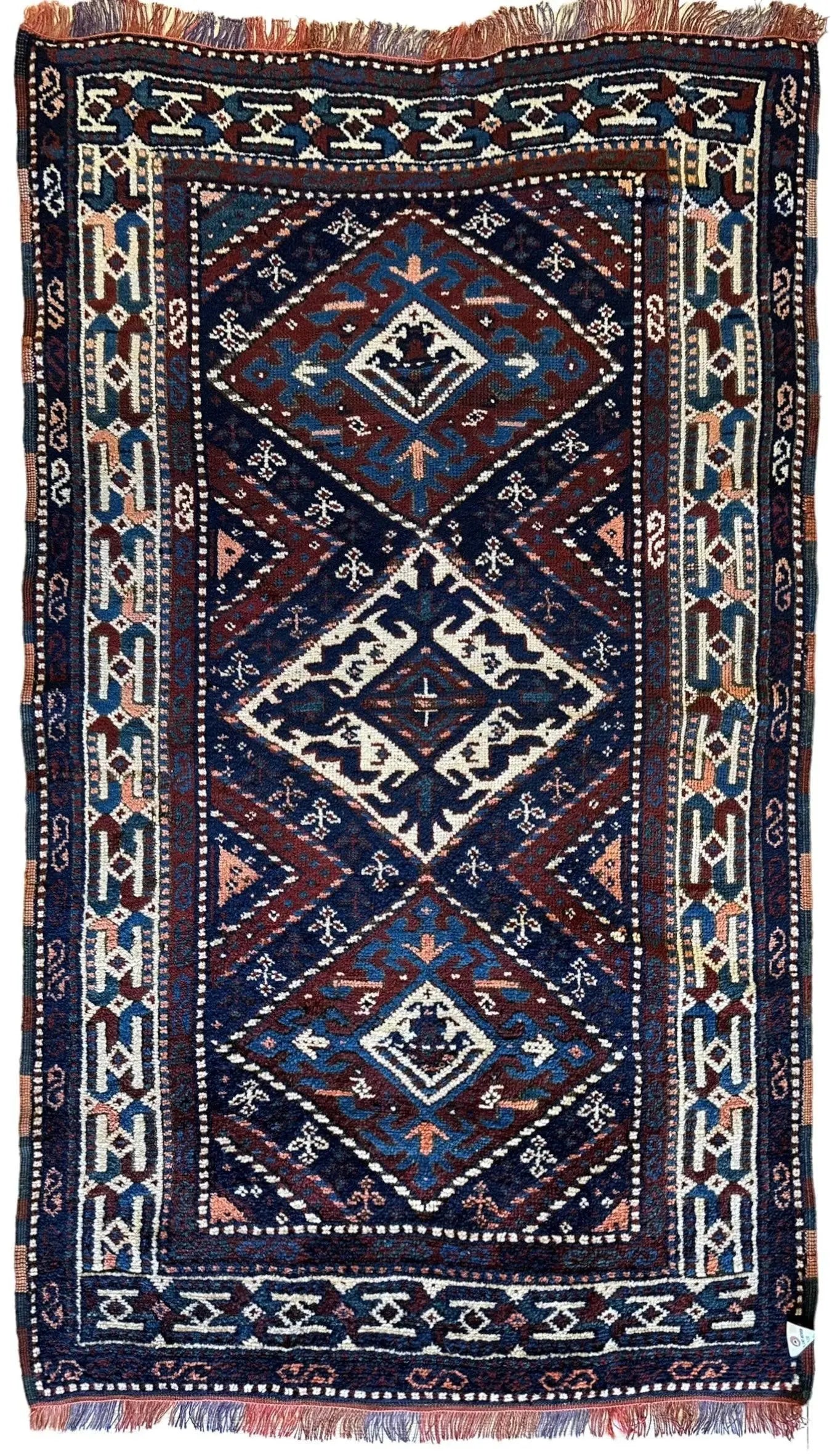 1920’s Antique Kurdish 4X3 Rug Rugistan