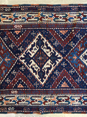 1920’s Antique Kurdish 4X3 Rug Rugistan