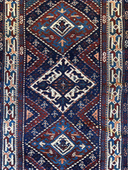 1920’s Antique Kurdish 4X3 Rug Rugistan