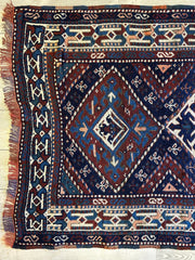 1920’s Antique Kurdish 4X3 Rug Rugistan