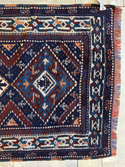 1920’s Antique Kurdish 4X3 Rug Rugistan