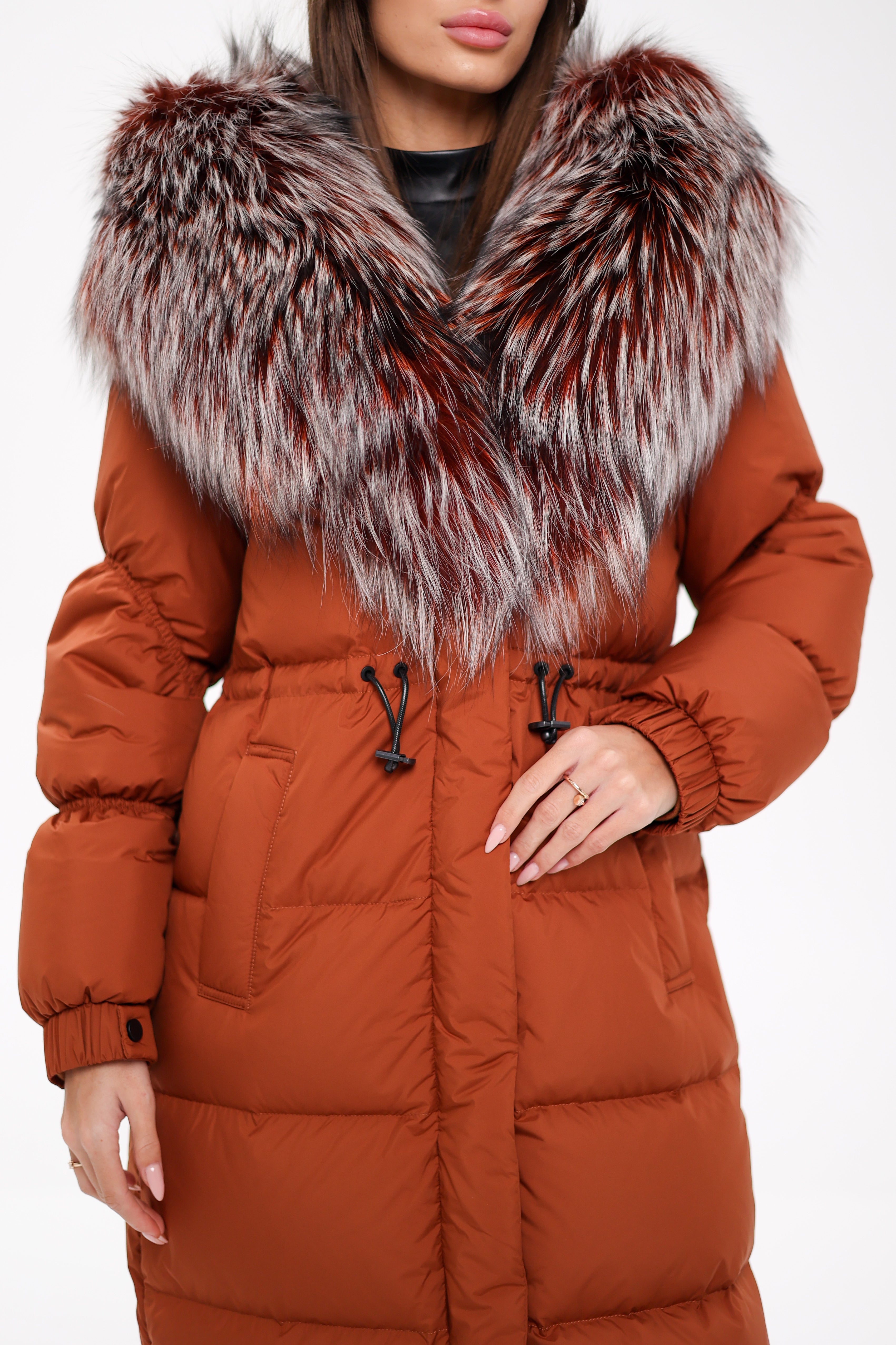 Genuine Silver Fox Fully Lined Hood Down Filled Coat Alaska® Outerwear Company