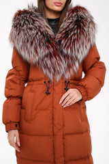 Genuine Silver Fox Fully Lined Hood Down Filled Coat Alaska® Outerwear Company