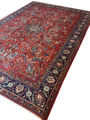 1940s Persian Yazd Area Rug 7’11” X 10’10″ Rugistan