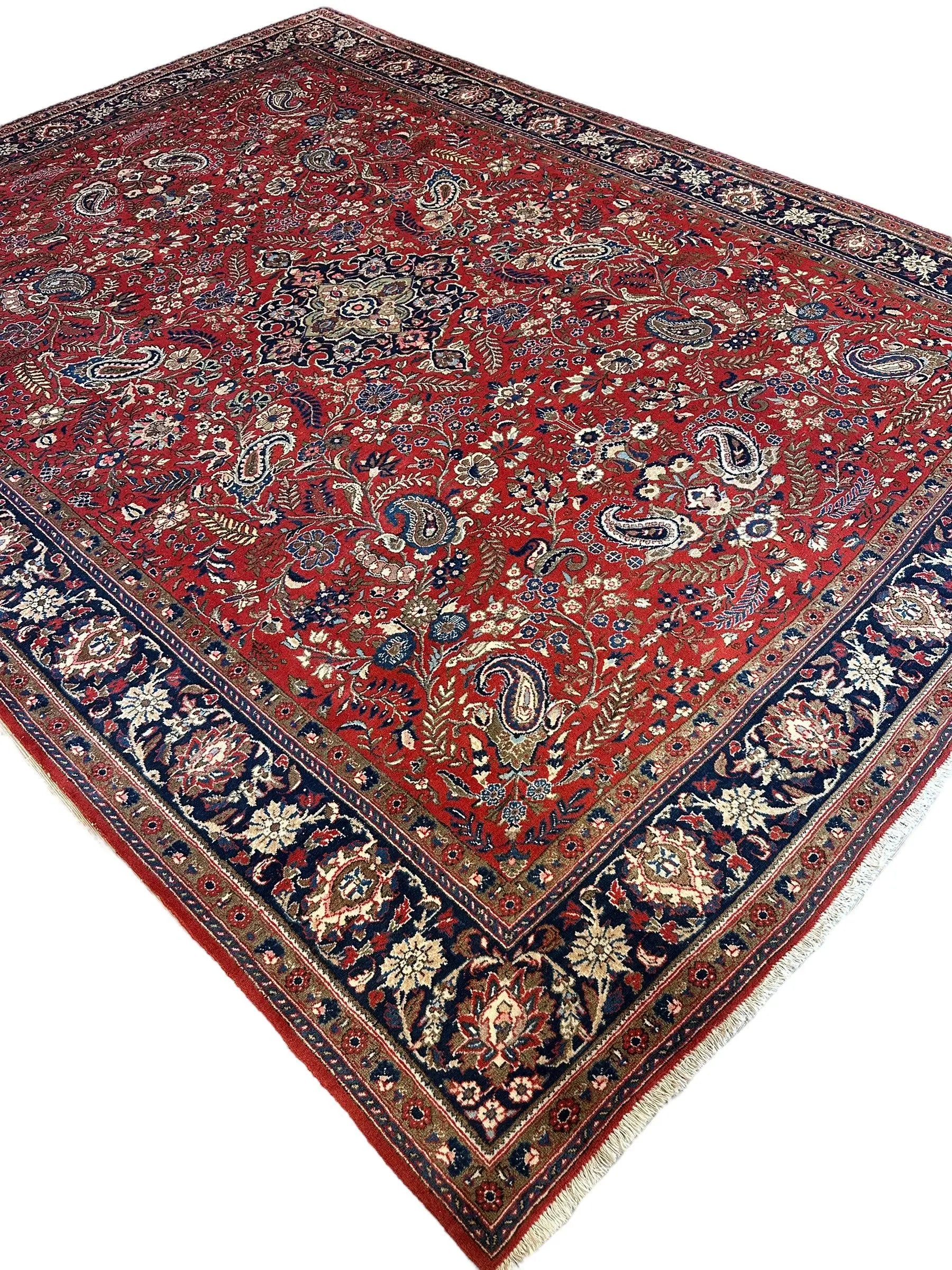 1940s Persian Yazd Area Rug 7’11” X 10’10″ Rugistan