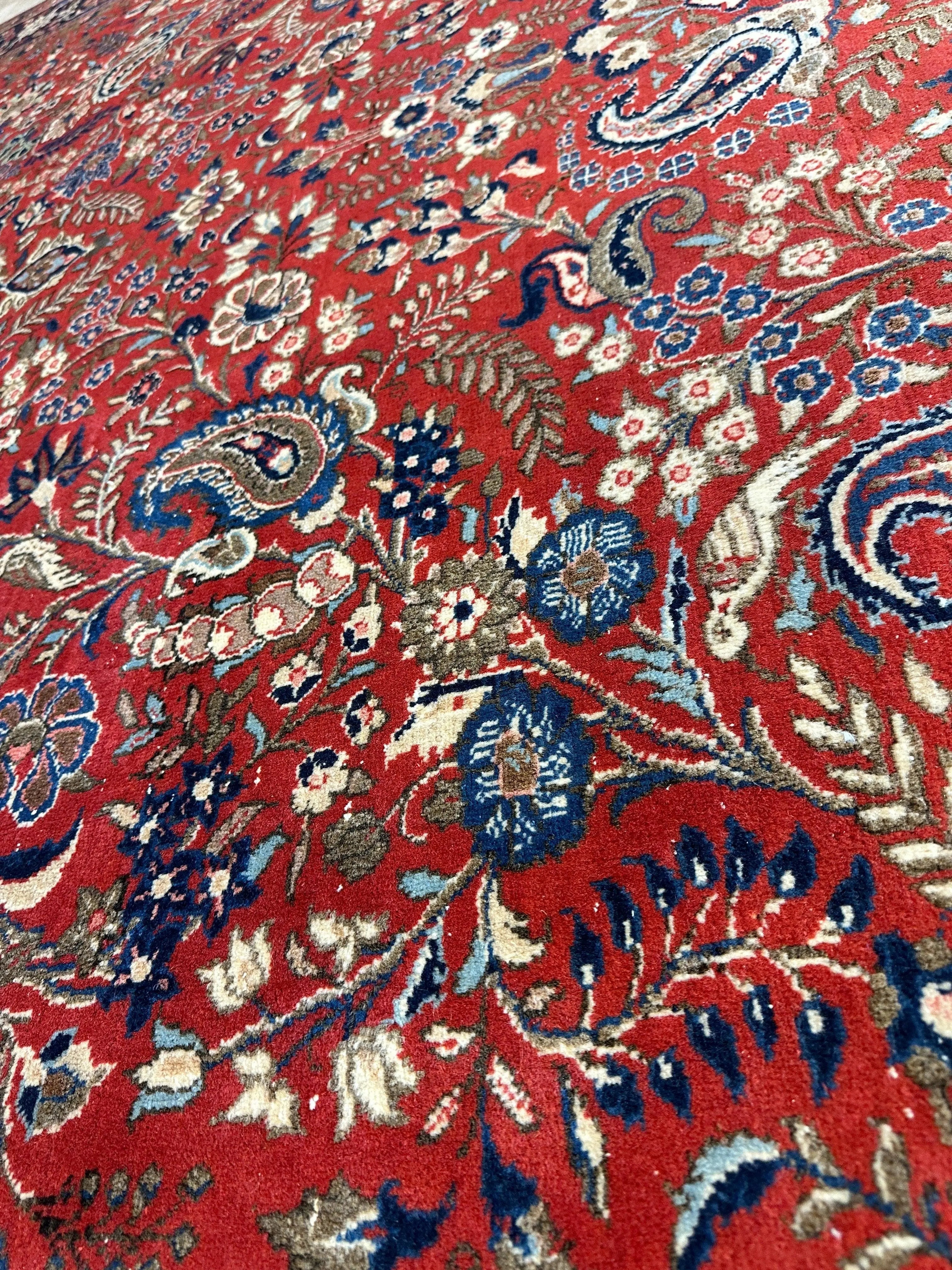1940s Persian Yazd Area Rug 7’11” X 10’10″ Rugistan