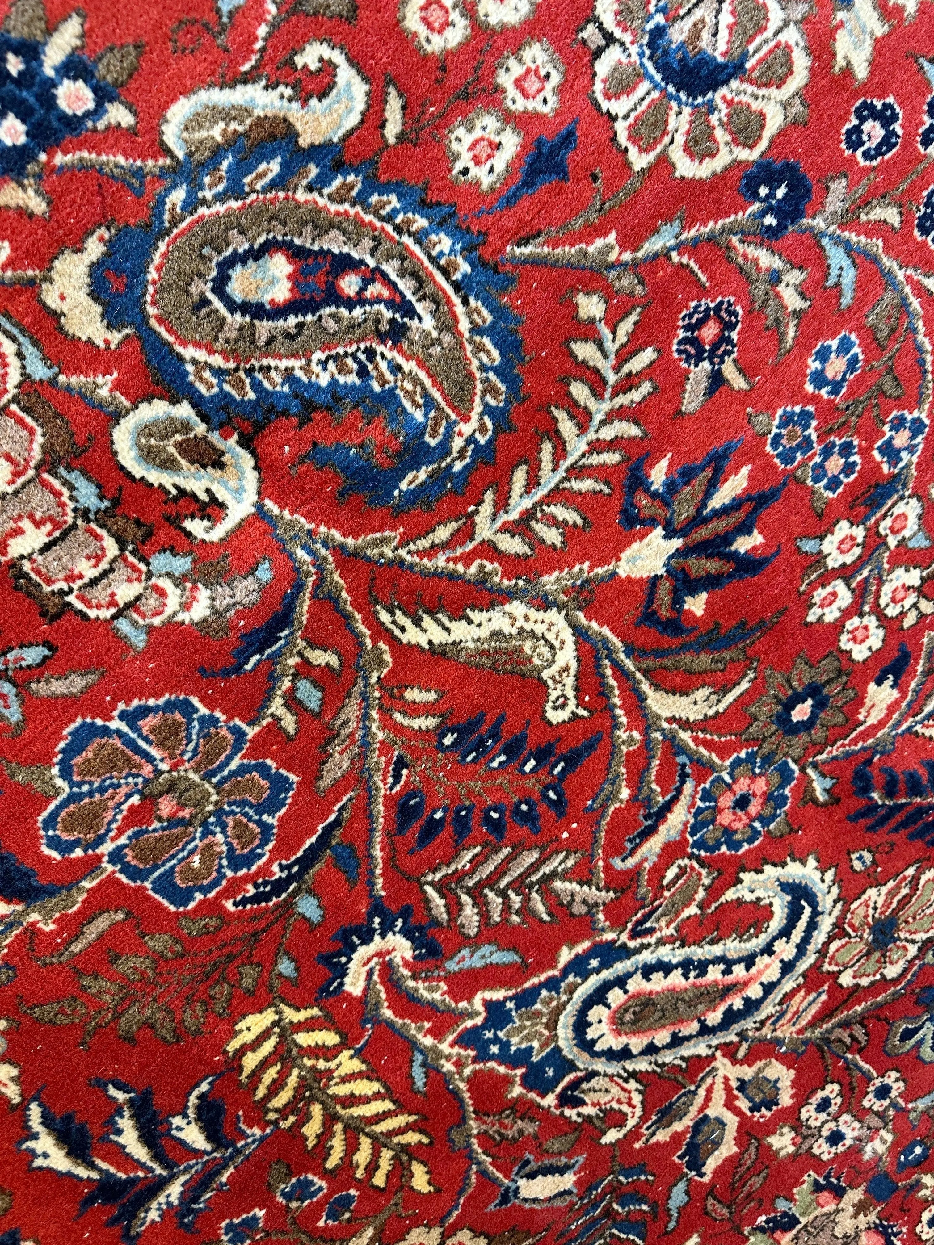 1940s Persian Yazd Area Rug 7’11” X 10’10″ Rugistan