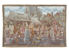 1990s Belgium Wall Tapestry 4'1” x 6’4” Rugistan