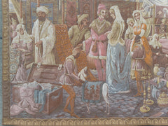 1990s Belgium Wall Tapestry 4'1” x 6’4” Rugistan