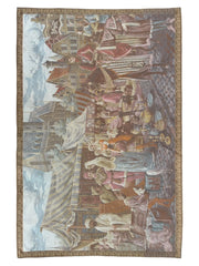 1990s Belgium Wall Tapestry 4'1” x 6’4” Rugistan