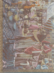 1990s Belgium Wall Tapestry 4'1” x 6’4” Rugistan