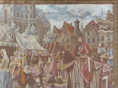 1990s Belgium Wall Tapestry 4'1” x 6’4” Rugistan