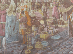 1990s Belgium Wall Tapestry 4'1” x 6’4” Rugistan