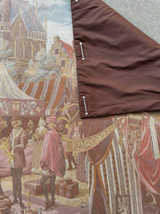 1990s Belgium Wall Tapestry 4'1” x 6’4” Rugistan