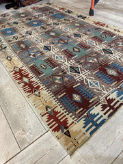 Reyhanli Anatolian 19th C Antique One Of A Kind Kilim Rug 5’ x 8’3” Rugistan