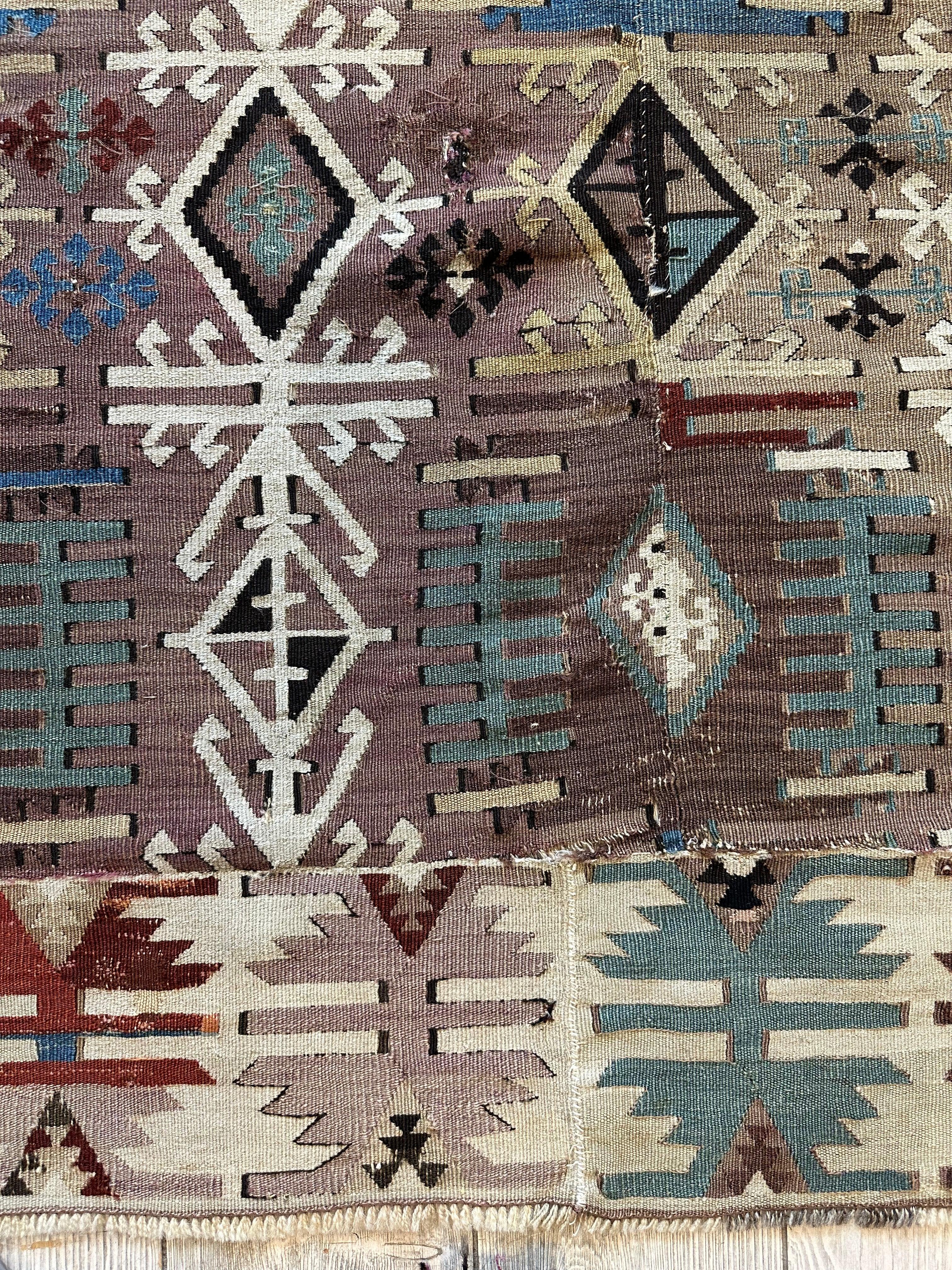 Reyhanli Anatolian 19th C Antique One Of A Kind Kilim Rug 5’ x 8’3” Rugistan