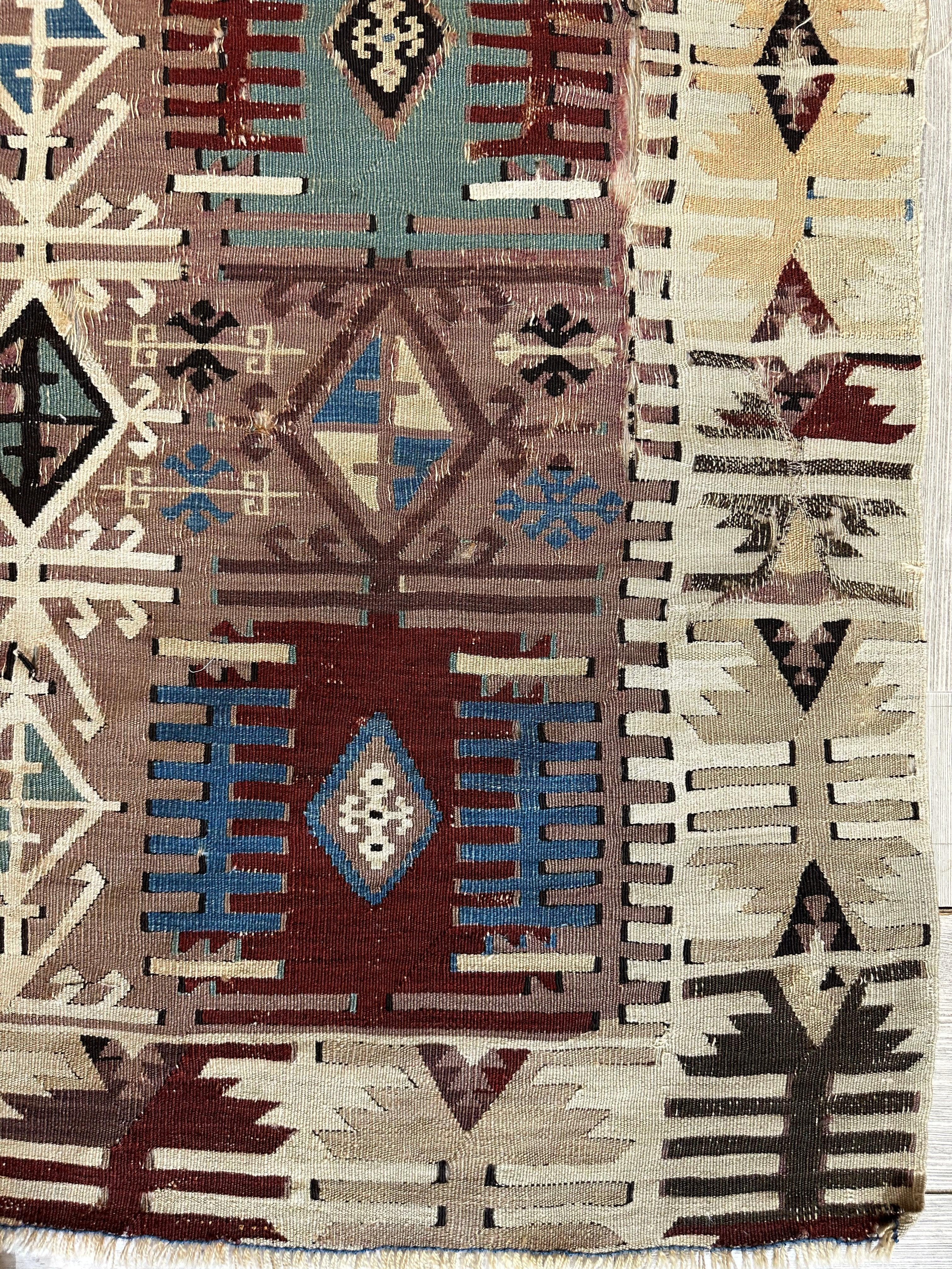 Reyhanli Anatolian 19th C Antique One Of A Kind Kilim Rug 5’ x 8’3” Rugistan