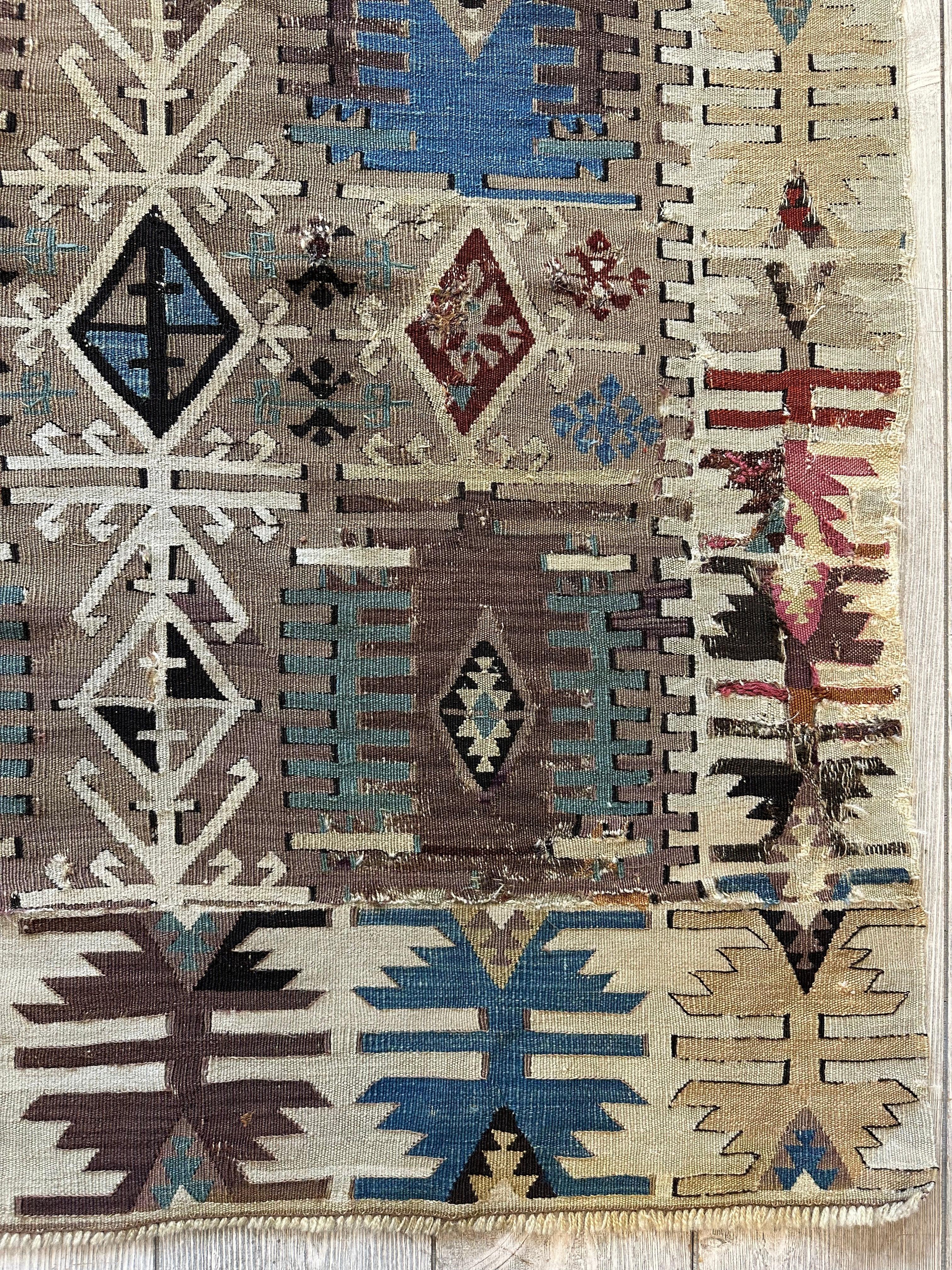 Reyhanli Anatolian 19th C Antique One Of A Kind Kilim Rug 5’ x 8’3” Rugistan