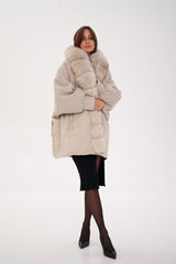 Genuine Polar Fox Boucle Down Coat Alaska® Outerwear Company