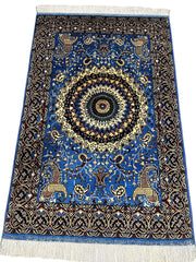 Hand-Knotted Parak Rug – Sky Blue, 40” x 60” | Afghan Wool Rug Rugistan