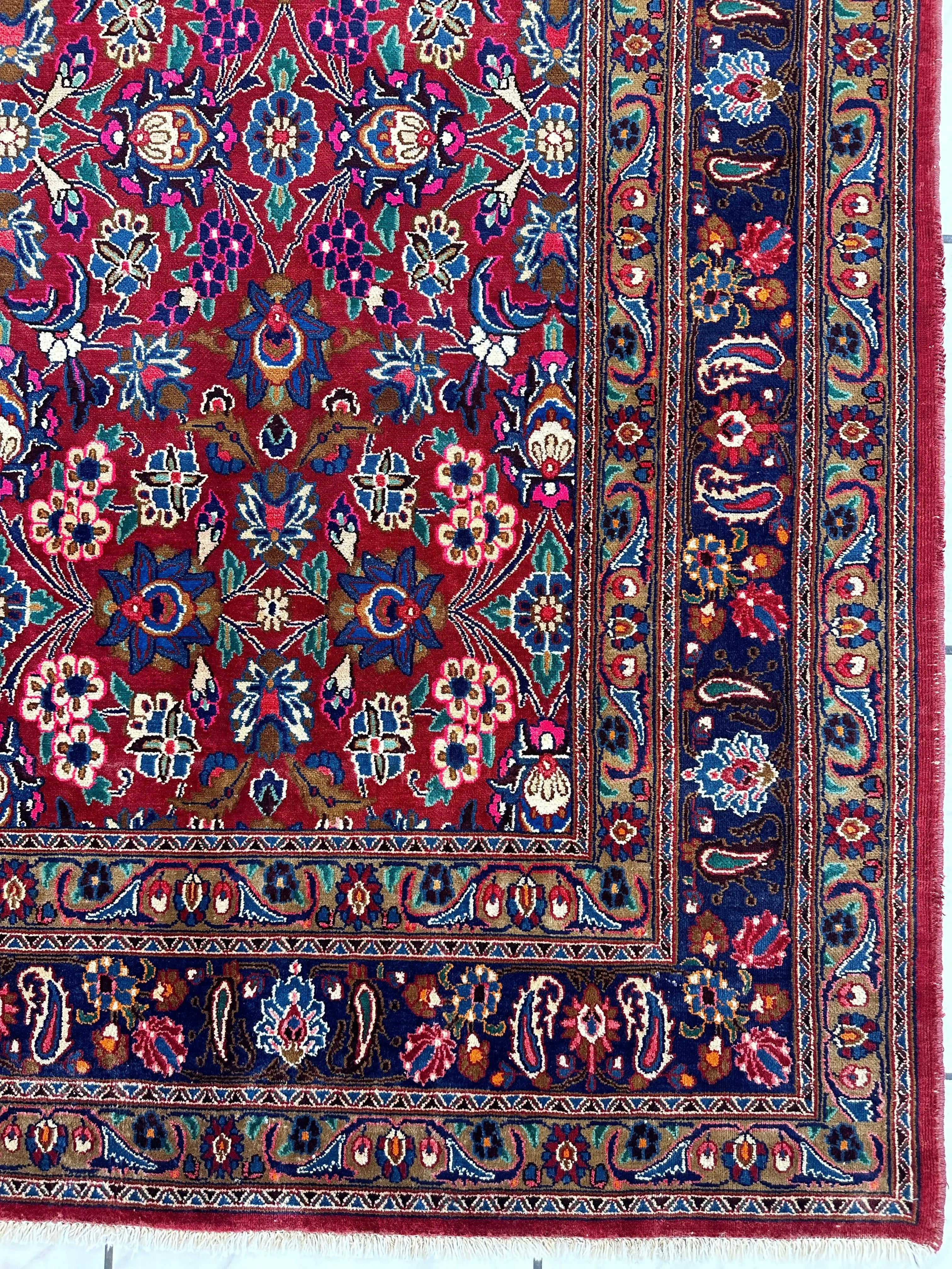 Persian Mashhad I Fine Allover Rug Wool 7 x 10 Rugistan