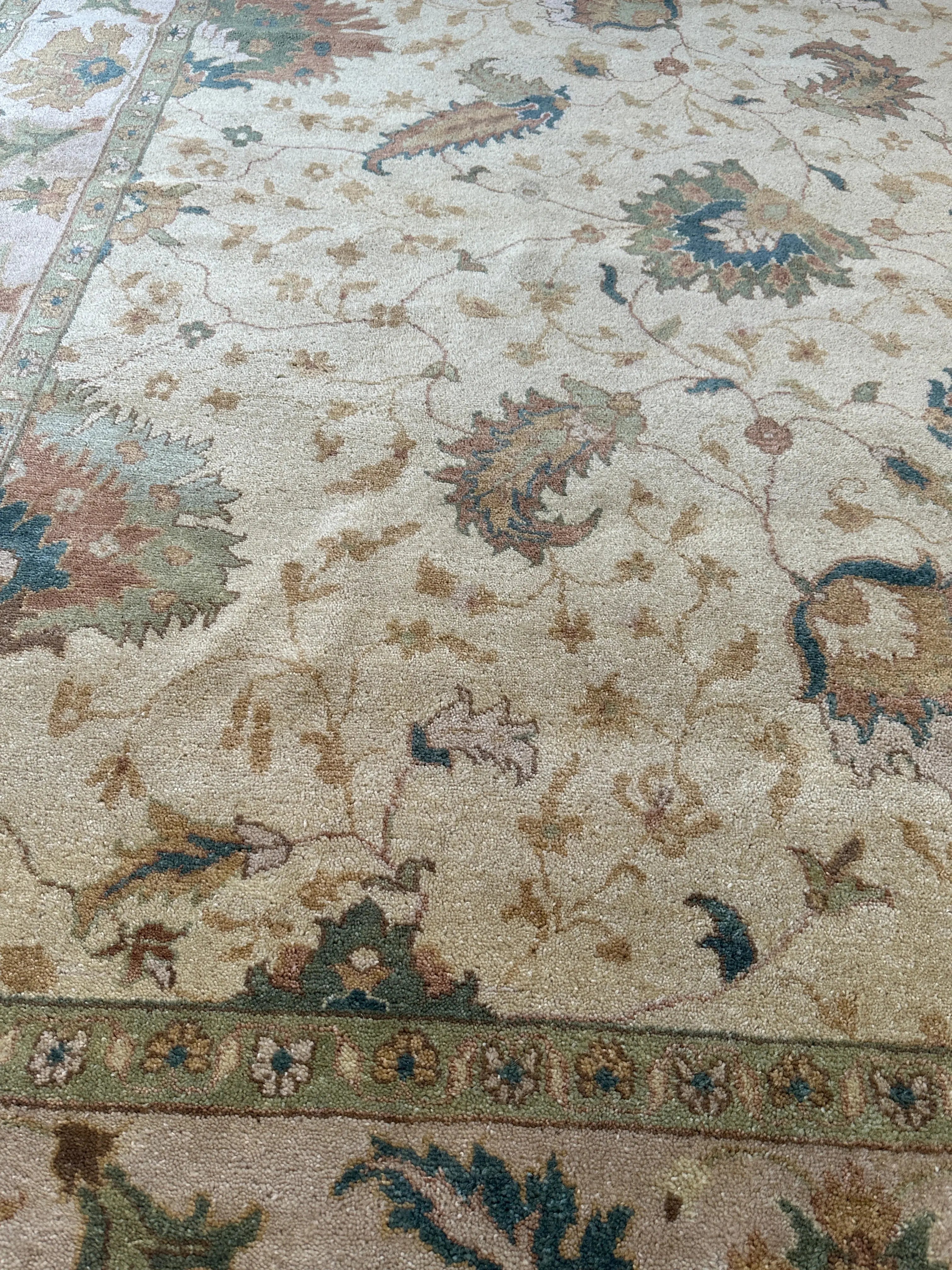 Hand-Knotted Oushak Soft Wool Rug 8 x 10 Rugistan