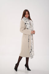 Genuine Arctic Fox Virgin Wool Wrap Coat Alaska® Outerwear Company