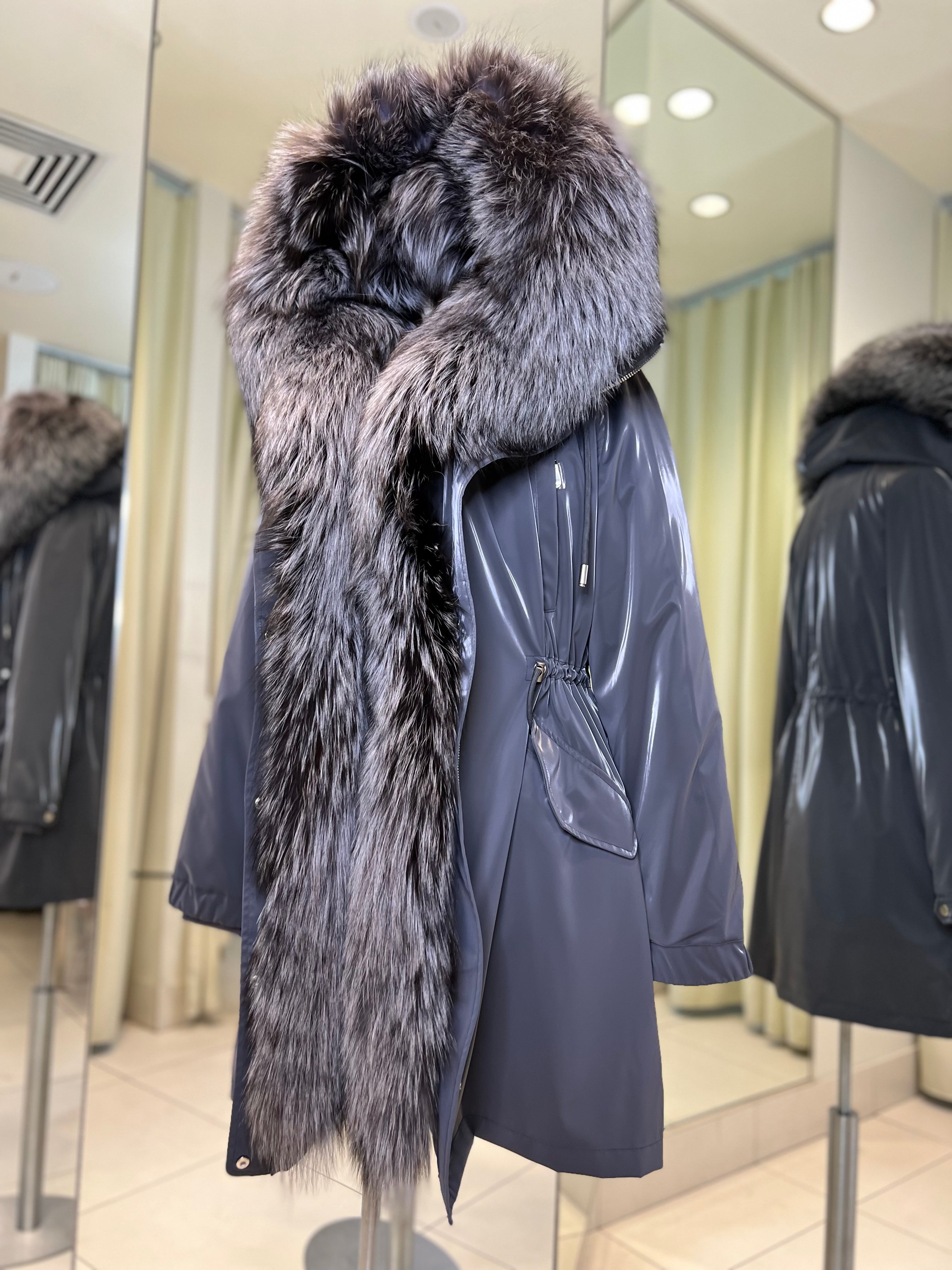 Genuine Silver Fox Fully Lined Hood Rabbit Insulated Parka Alaska® Outerwear Company