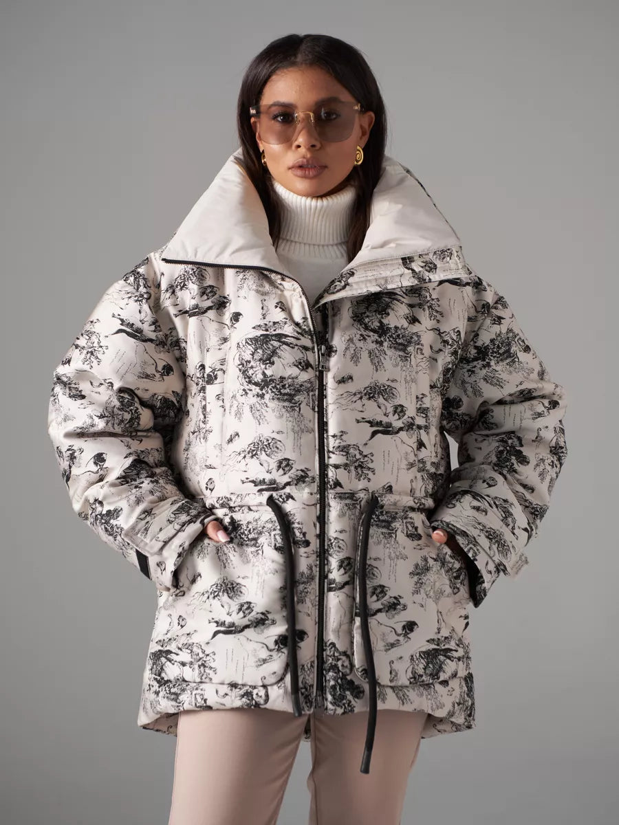 Monochrome Jacquard Down Fill Coat Alaska® Outerwear Company