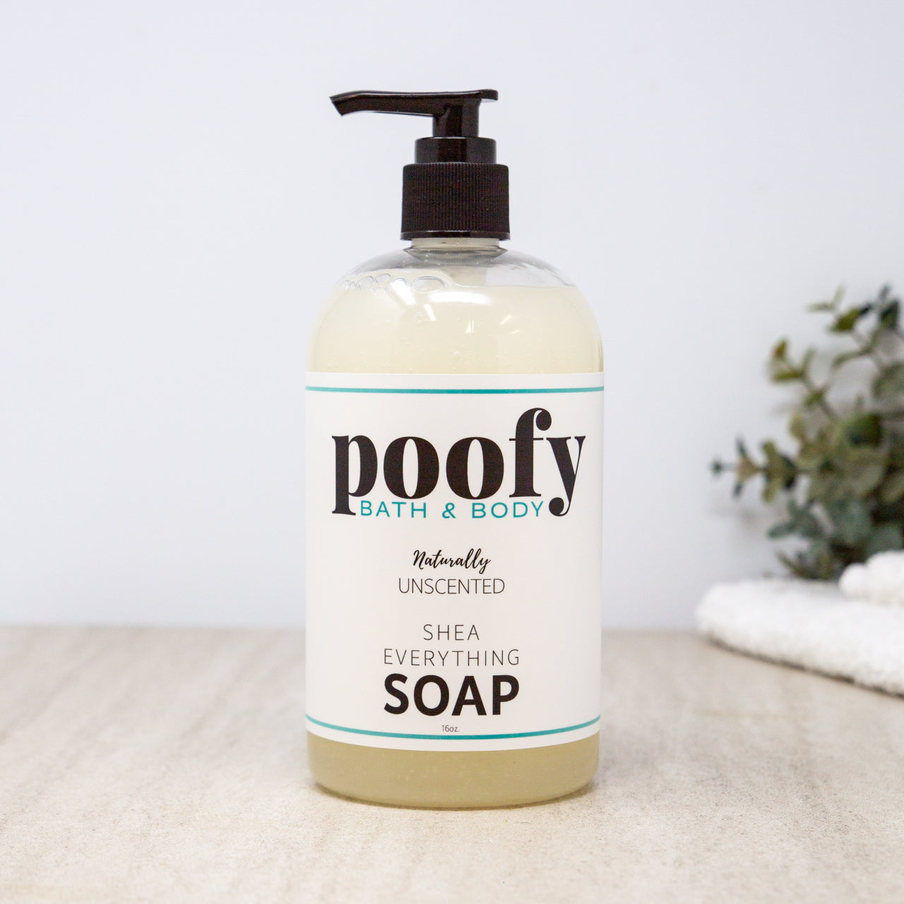 Naturally Unscented SHEA Everything Soap Poofy Organics