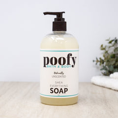 Naturally Unscented SHEA Everything Soap Poofy Organics