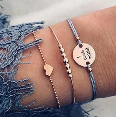 Bead Chain Bracelet Set Anklet Family Shopolf