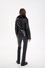 Genuine Mink Fur Embossed Leather Jacket Alaska® Outerwear Company