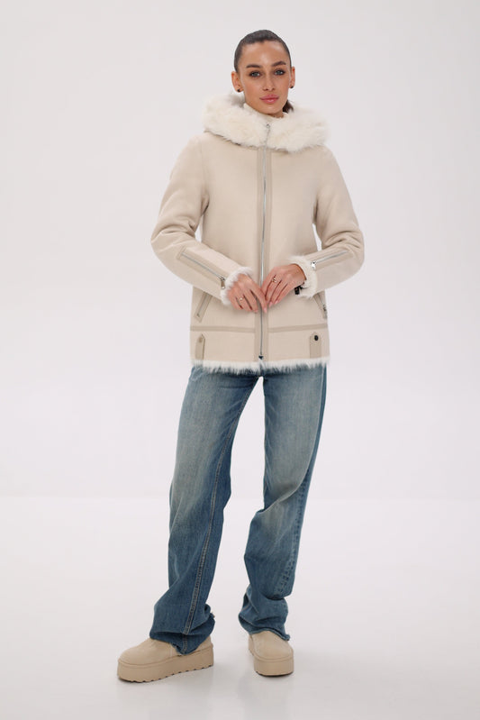 ⇆ Reversible Hooded Wool Blend Jacket Alaska® Outerwear Company