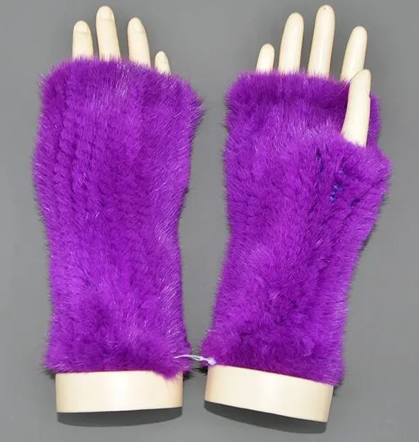 Winter gloves made of fur Family Shopolf