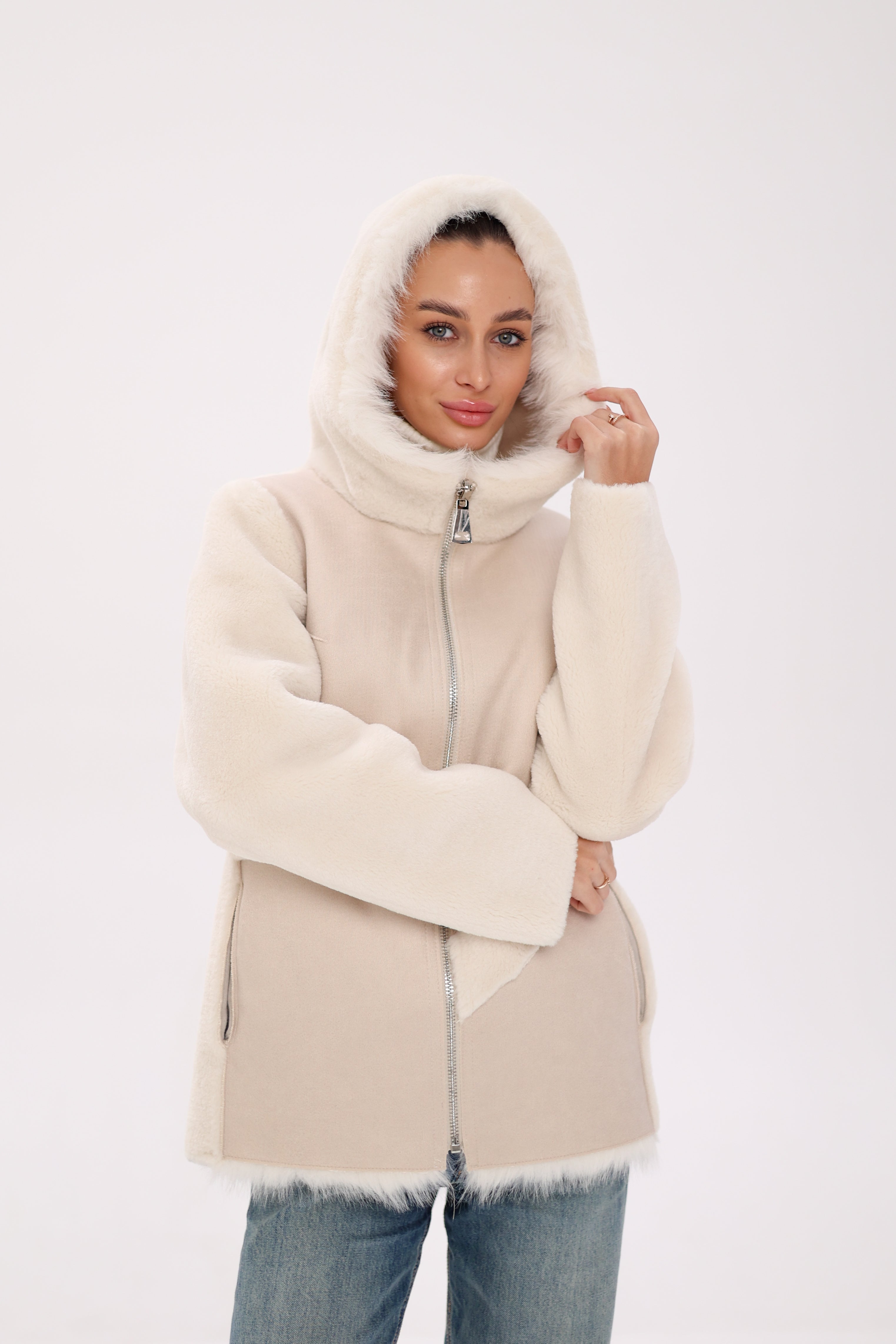 ⇆ Reversible Hooded Wool Blend Jacket Alaska® Outerwear Company