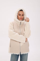 ⇆ Reversible Hooded Wool Blend Jacket Alaska® Outerwear Company