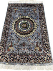 Hand-Knotted Parak Rug – Gray, 40” x 60” | Afghan Wool Rug Rugistan