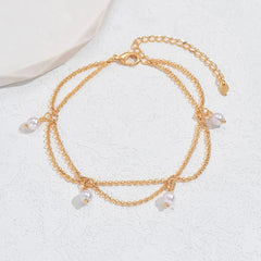 Hexagonal Star With Pearl Anklet Family Shopolf