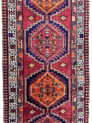 Vintage Persian Sarab Wool Runner Rug 3’4 x 10’7” Rugistan