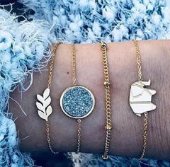 Bead Chain Bracelet Set Anklet Family Shopolf