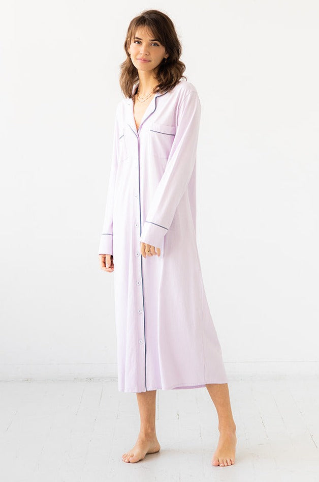 SALUA Sleep Shirt in Pima Cotton - Long Salua Lingerie
