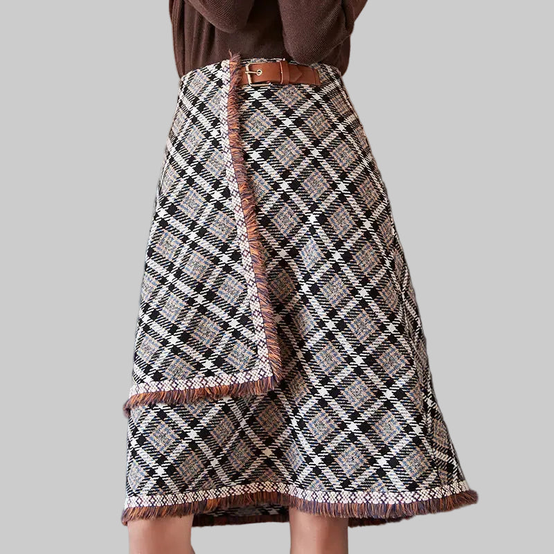 Fringed A-Line Skirt for Women – Trendy and Versatile Family Shopolf