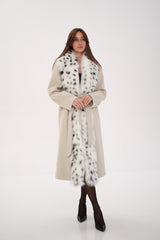 Genuine Arctic Fox Virgin Wool Wrap Coat Alaska® Outerwear Company