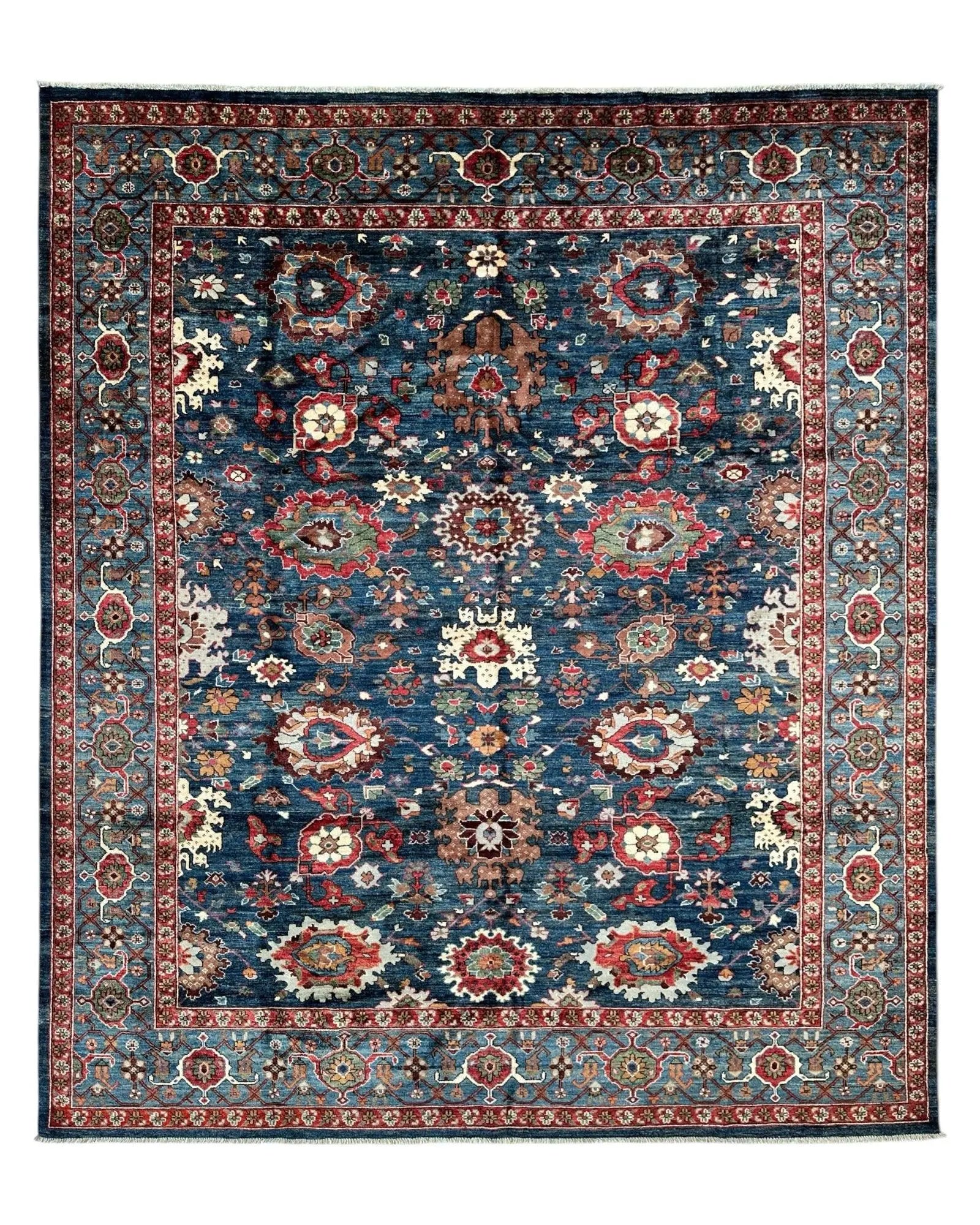 Trasitional Serapi Ghazni Wool Rug – 8' x 10’ – Intricate Floral Design Rugistan