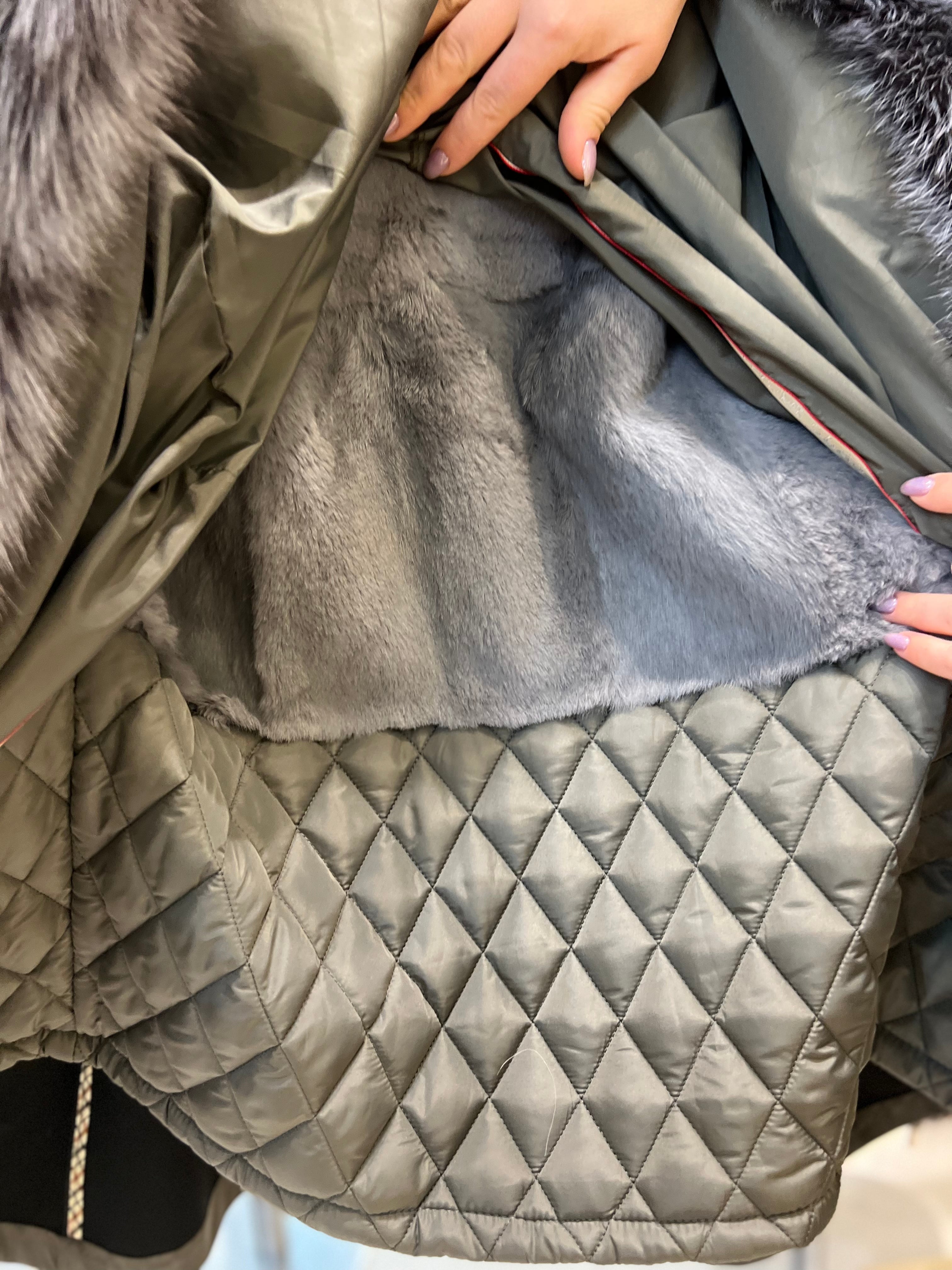 Silver Fox Fur Trim Rabbit Fur Insulated Parka Alaska® Outerwear Company